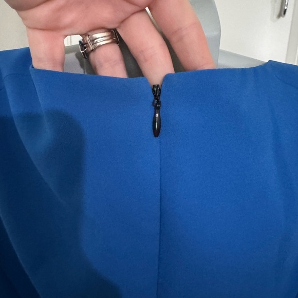 4C Anthropologie Dress Womens Blue Gray Colorblock V Neck Sleeveless Size 4 - Picture 5 of 12